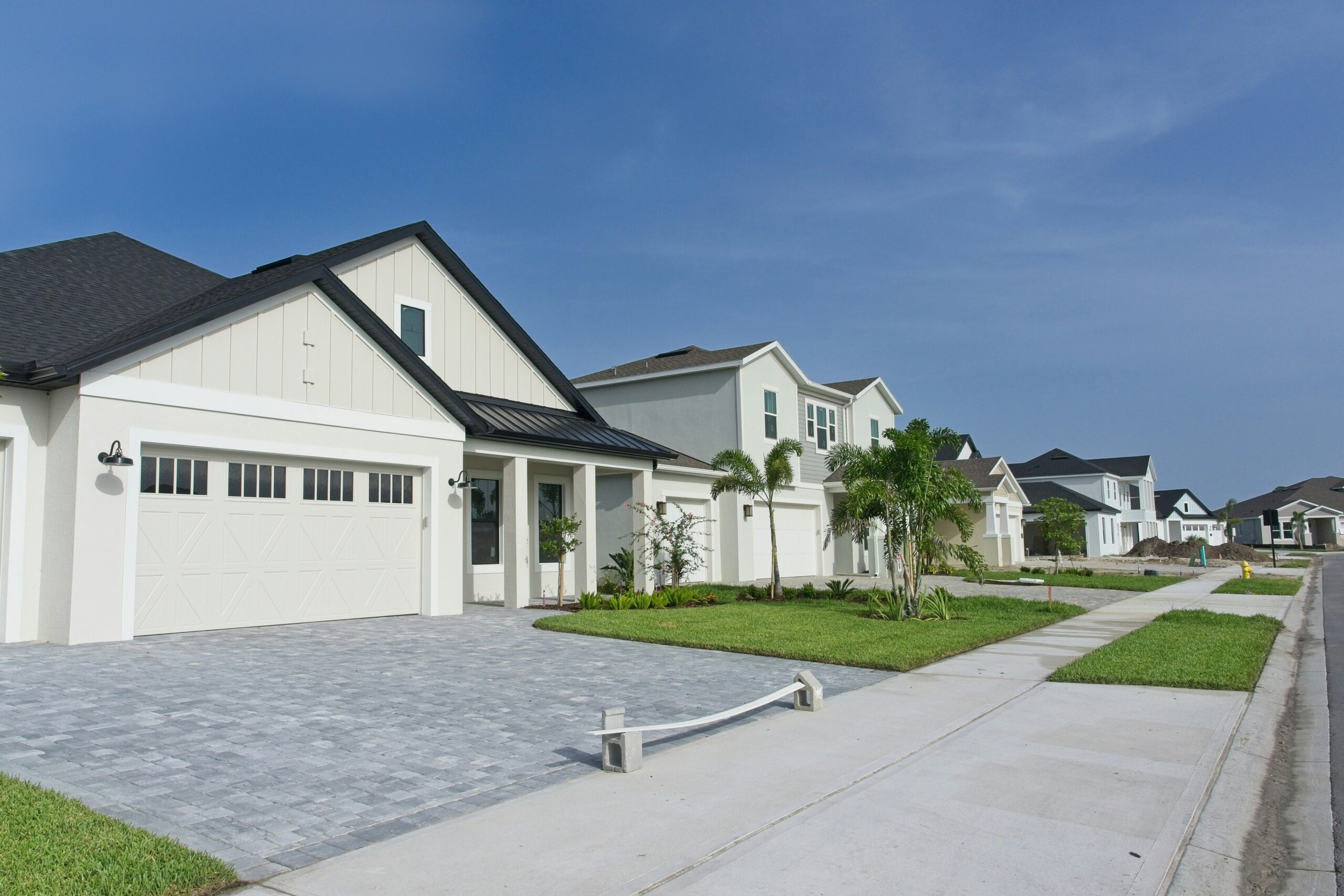 Newly constructed custom homes in a Clearwater, Florida